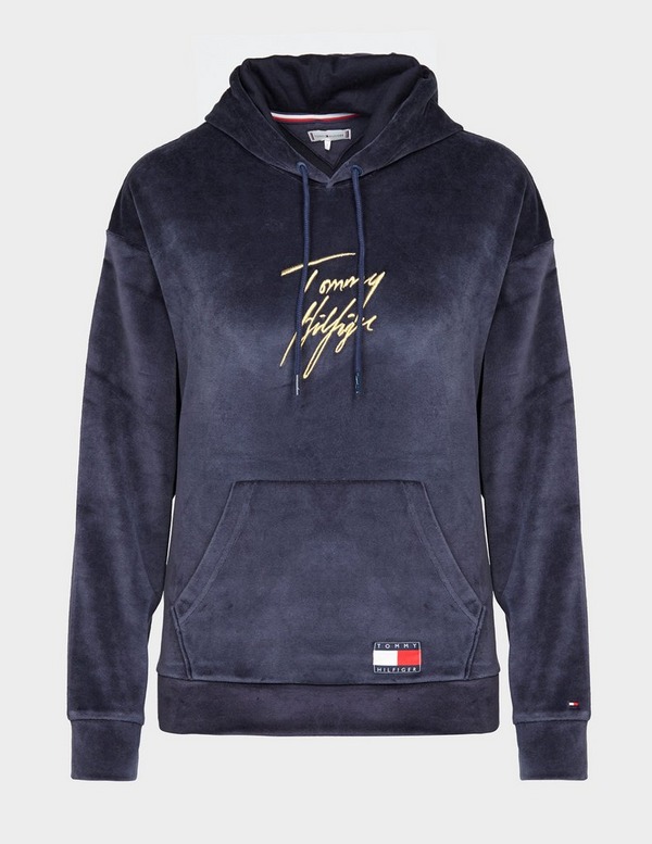 Tommy Hilfiger Gold Signature Velour Hoodie