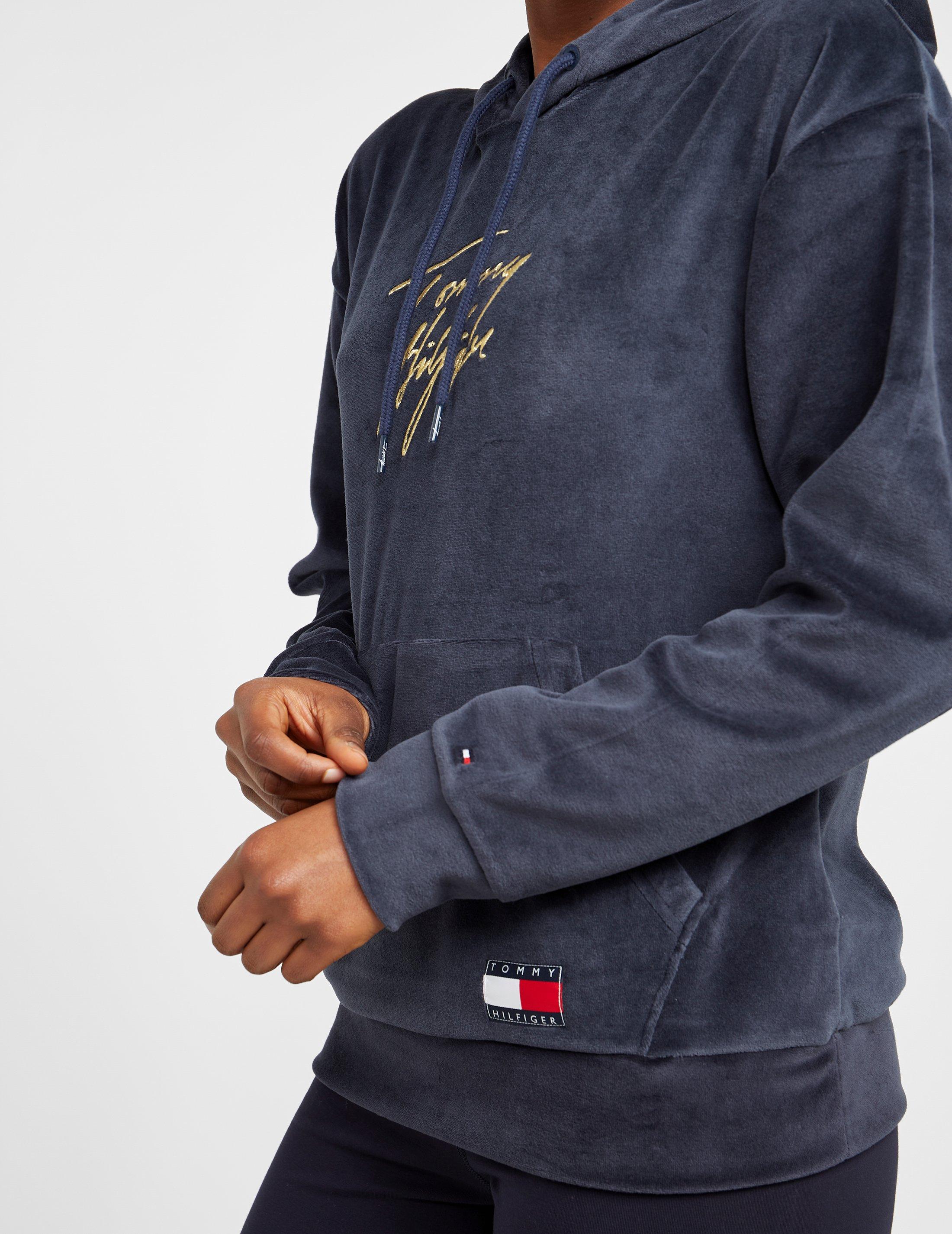 velour tommy hilfiger hoodie