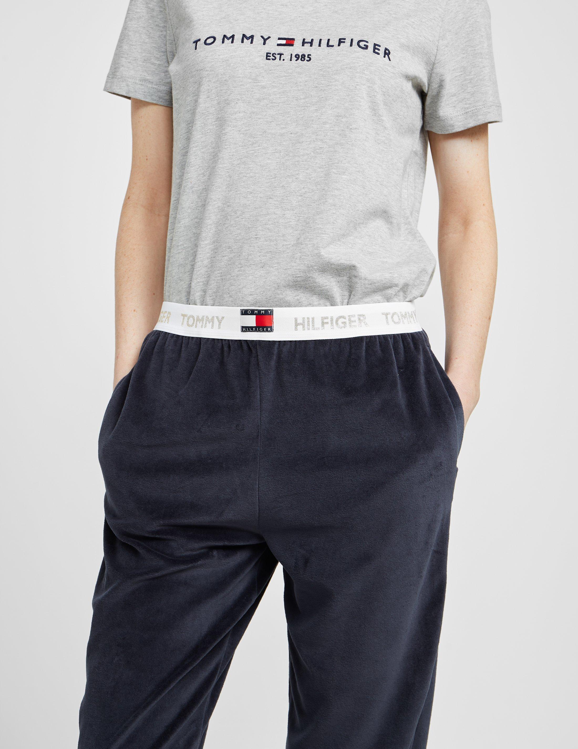 tommy hilfiger velour joggers