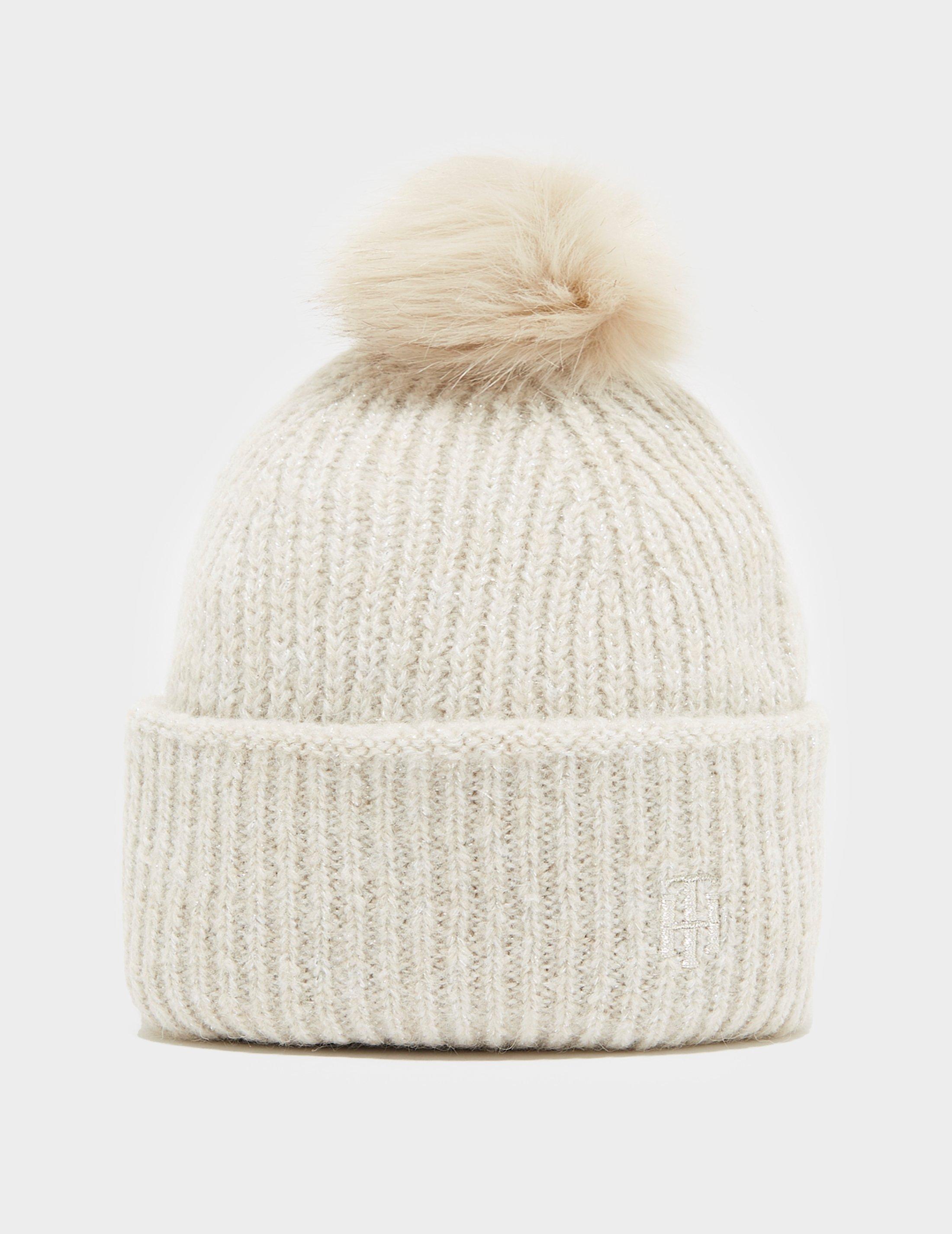tommy hilfiger pom pom beanie