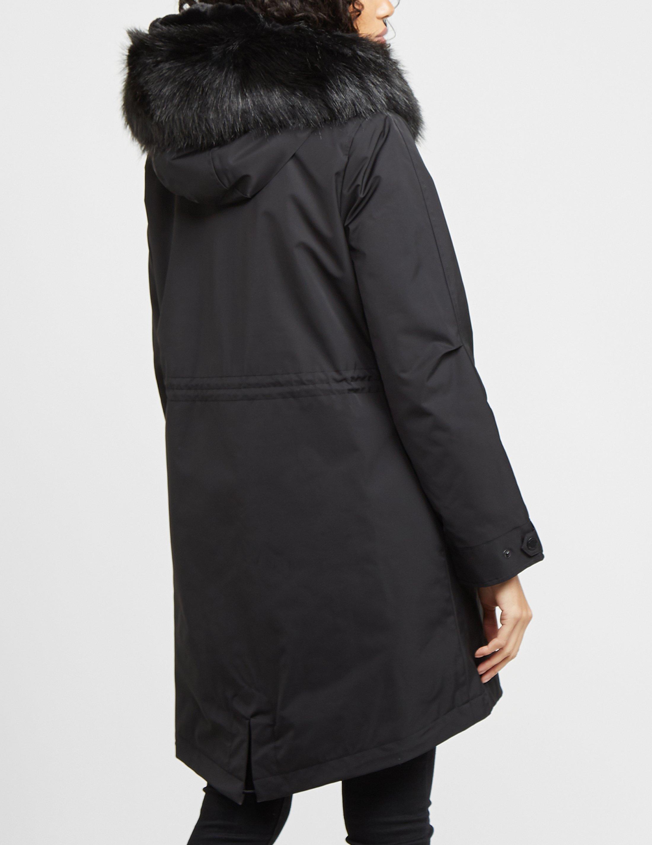 Black Michael Kors Fur Hooded Parka 