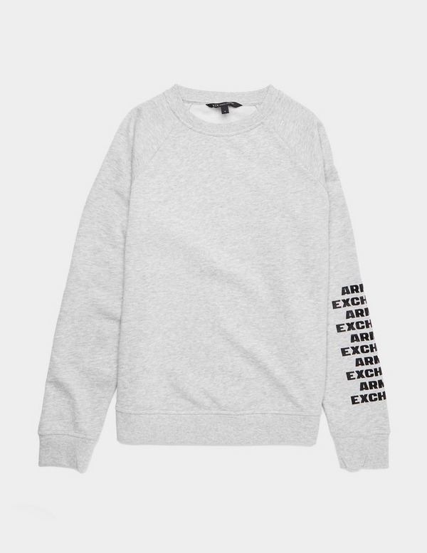 Grey Armani Exchange Arm Logo Sweatshirt Tessuti