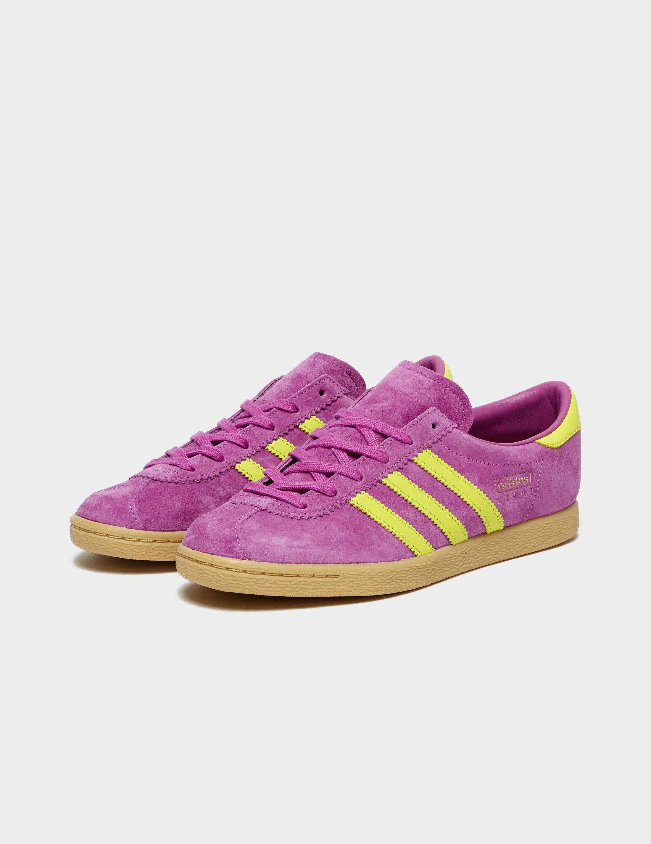 pink and yellow adidas