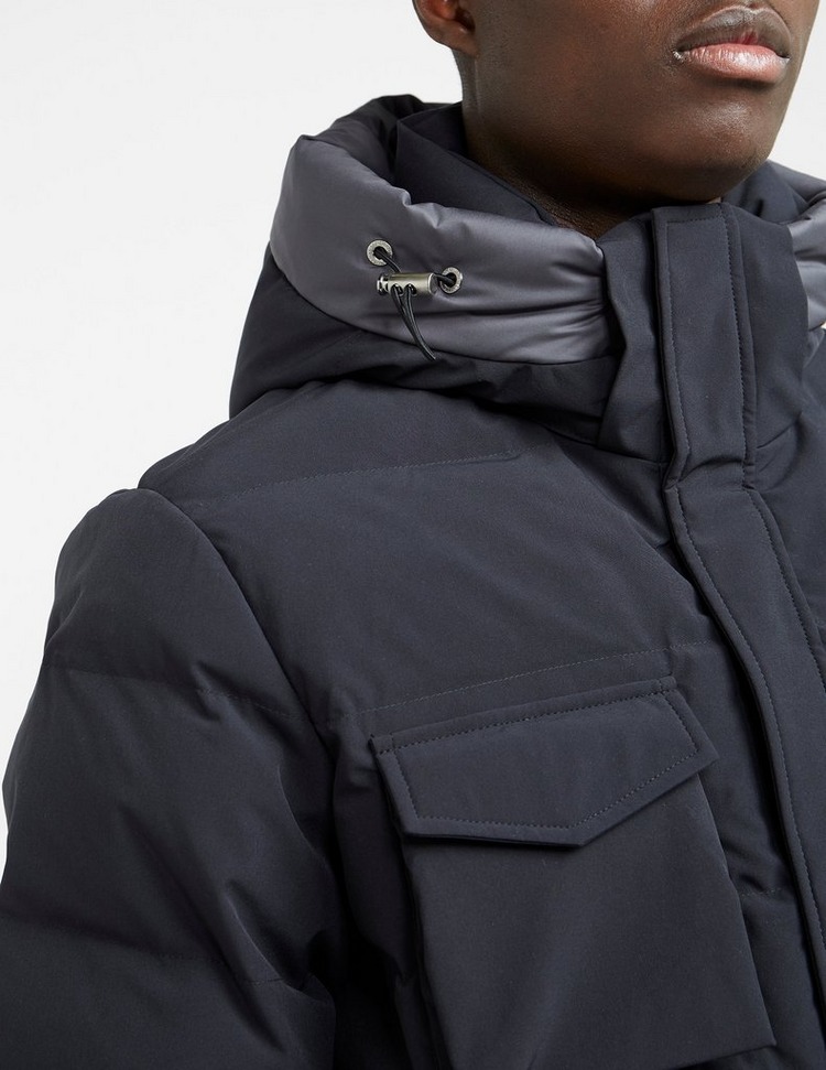 Black Sandbanks Branksome Long Puffer Jacket | Tessuti