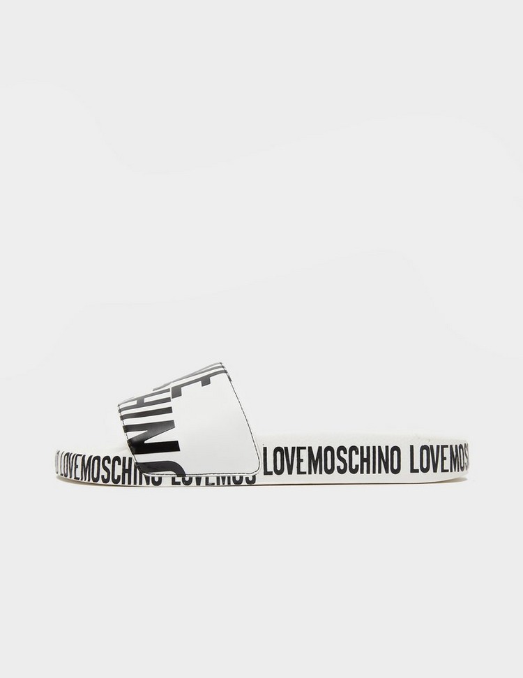 Love Moschino Print Logo Slides