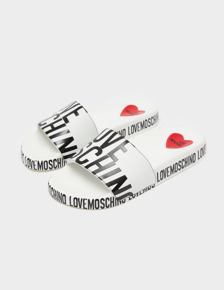 Love Moschino Print Logo Slides
