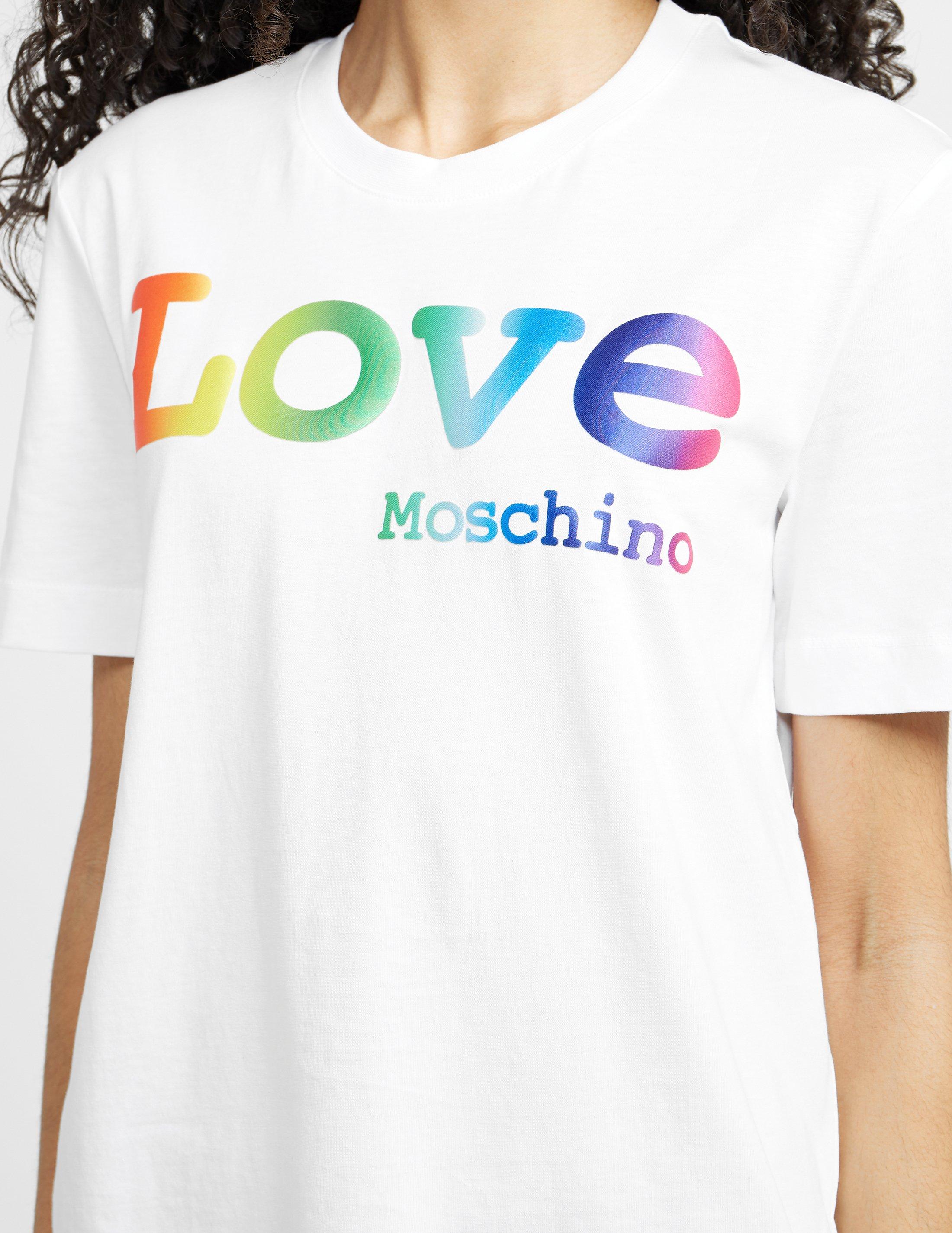 moschino rainbow t shirt