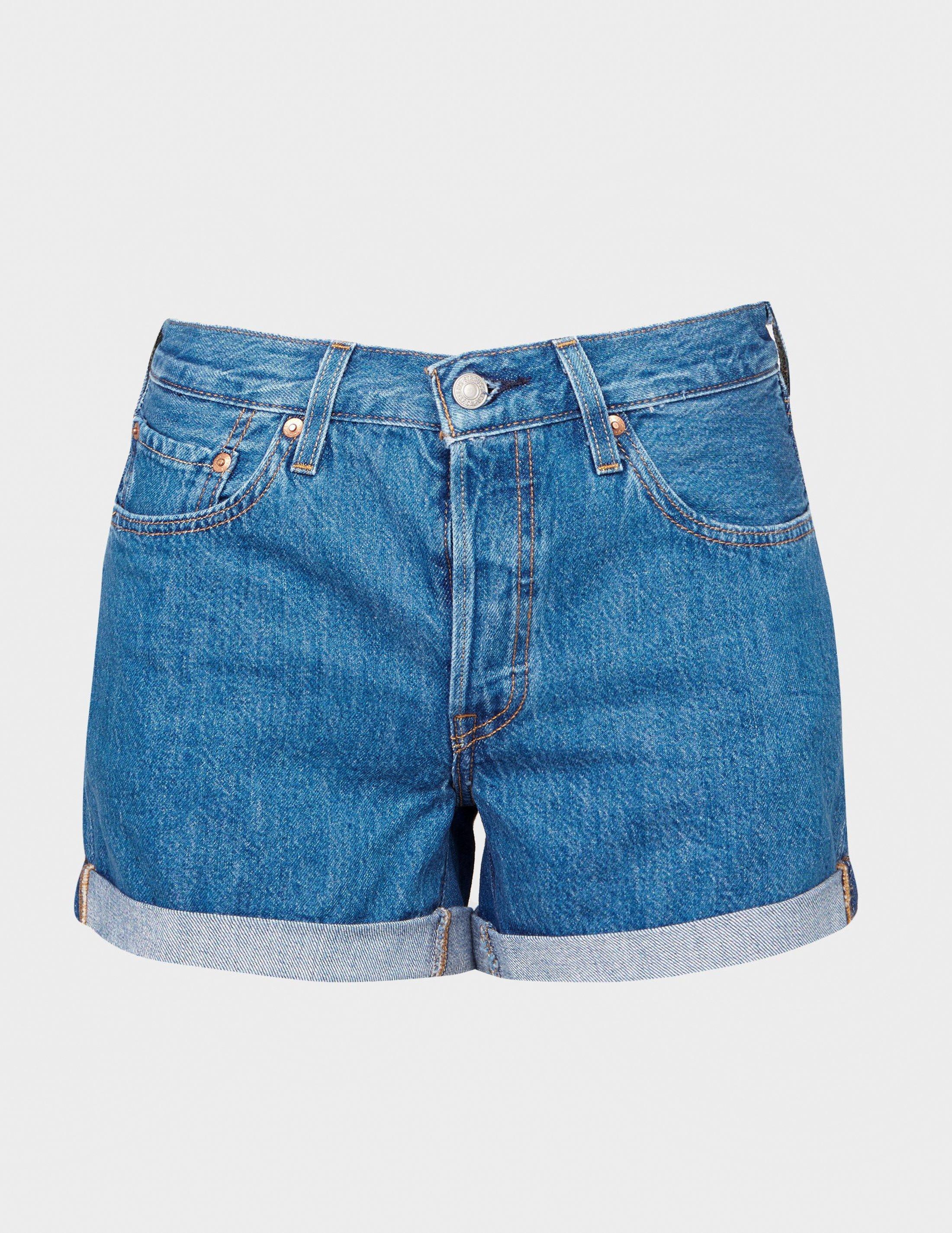 women's levi's cuffed shorts