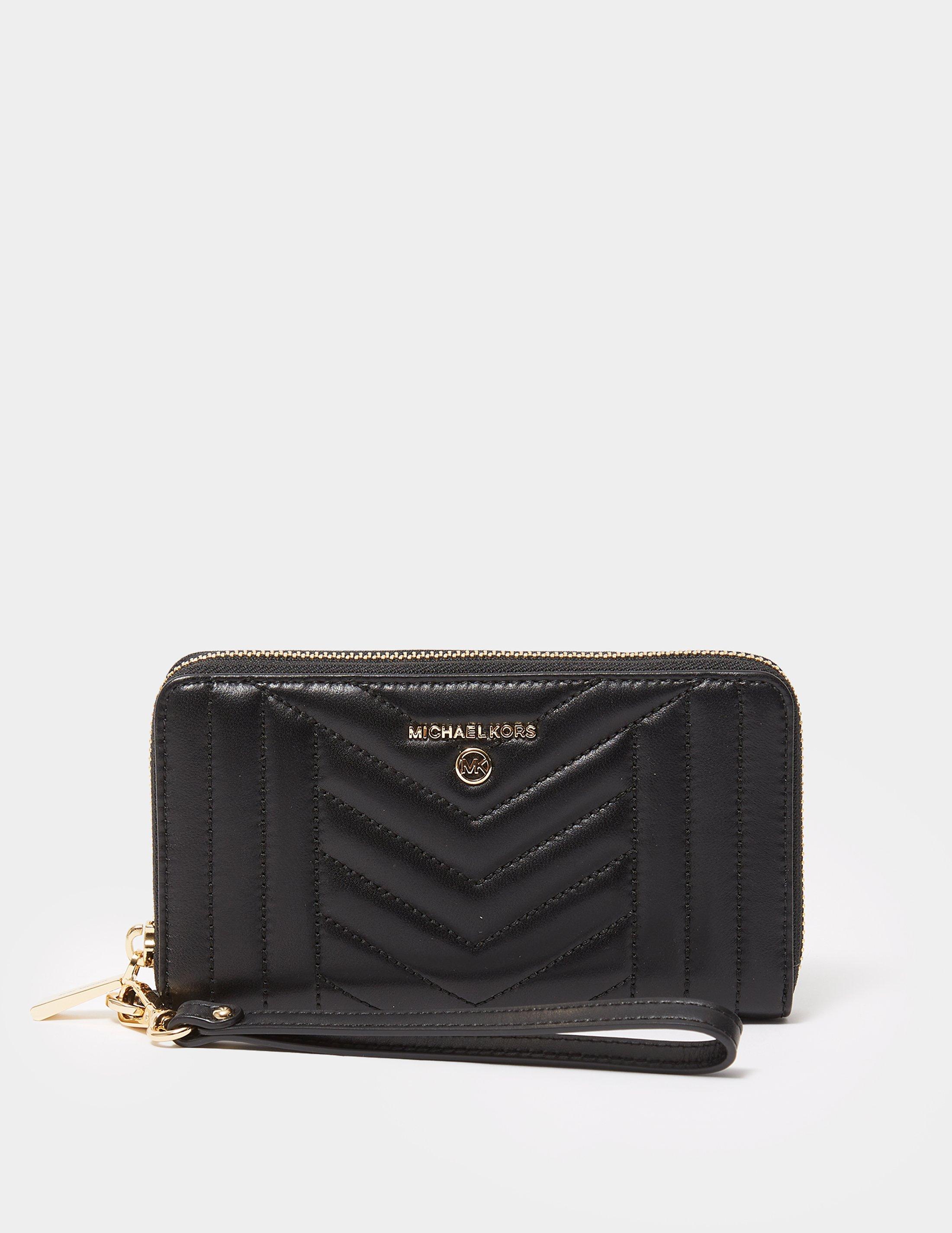 michael kors black quilted wallet