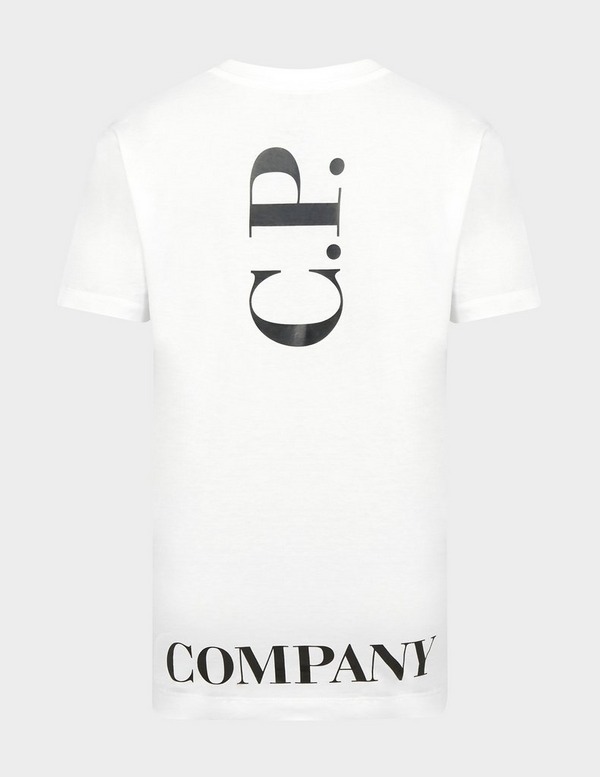 White Cp Company Pocket Logo T Shirt Tessuti