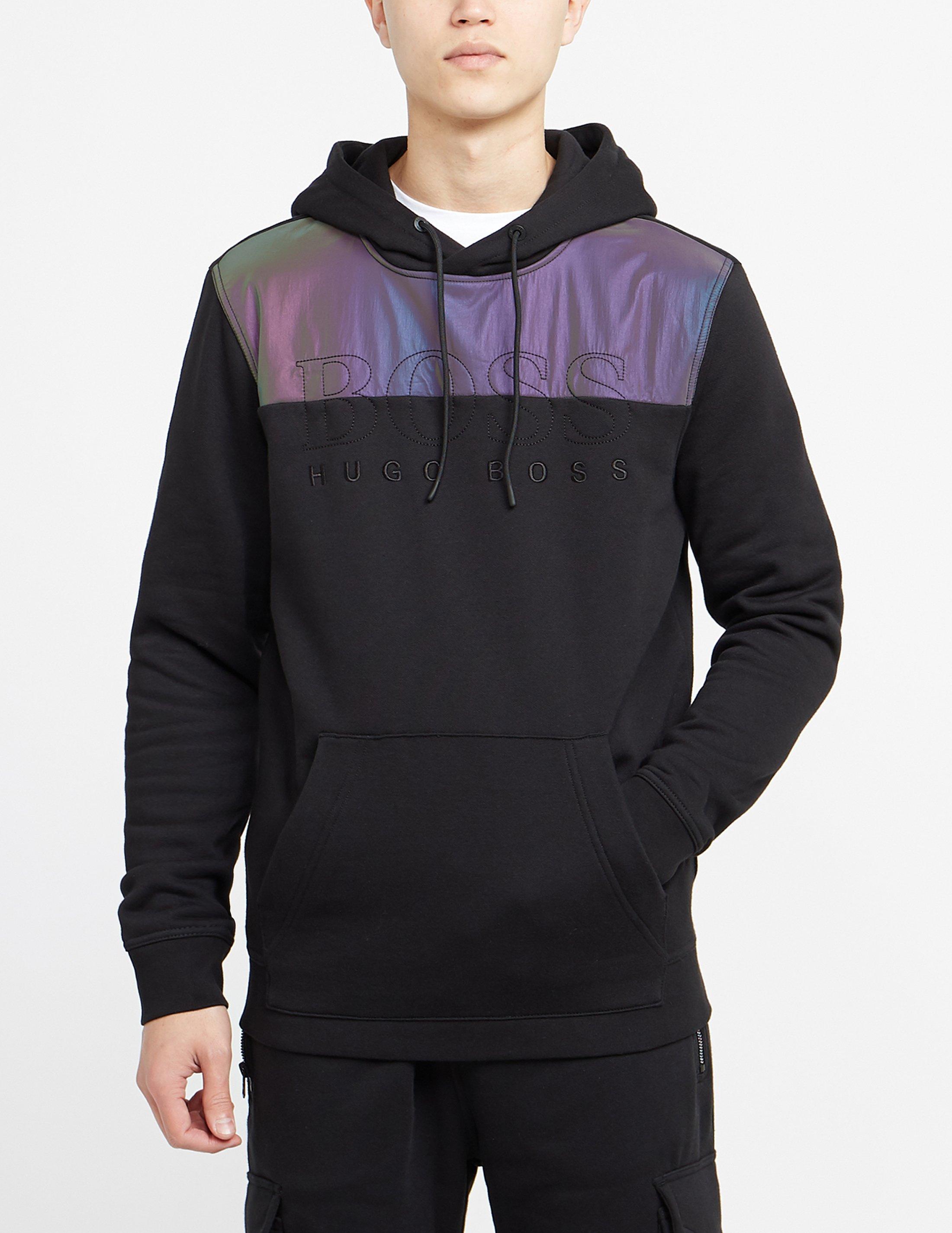 boss panel logo overhead hoodie