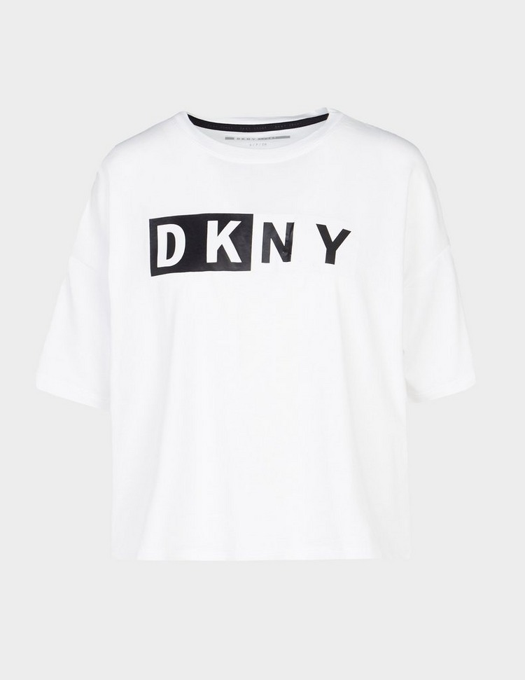 DKNY 2 Tone Crop T-Shirt