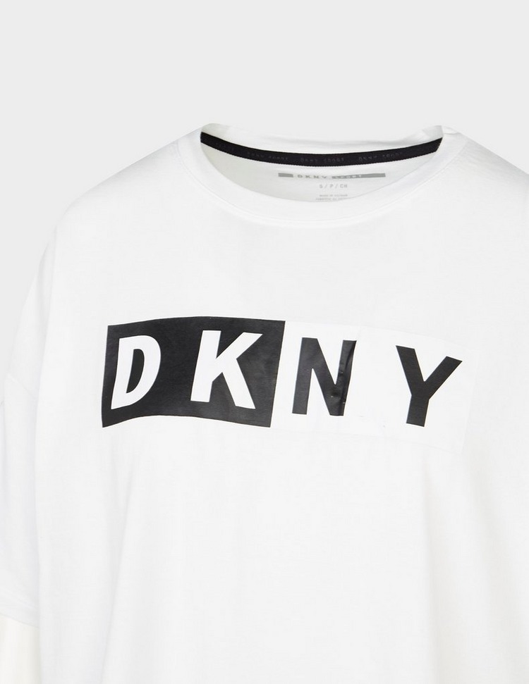 DKNY 2 Tone Crop T-Shirt