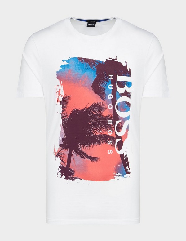 BOSS Tsummery Side Logo Palm Tree T-Shirt