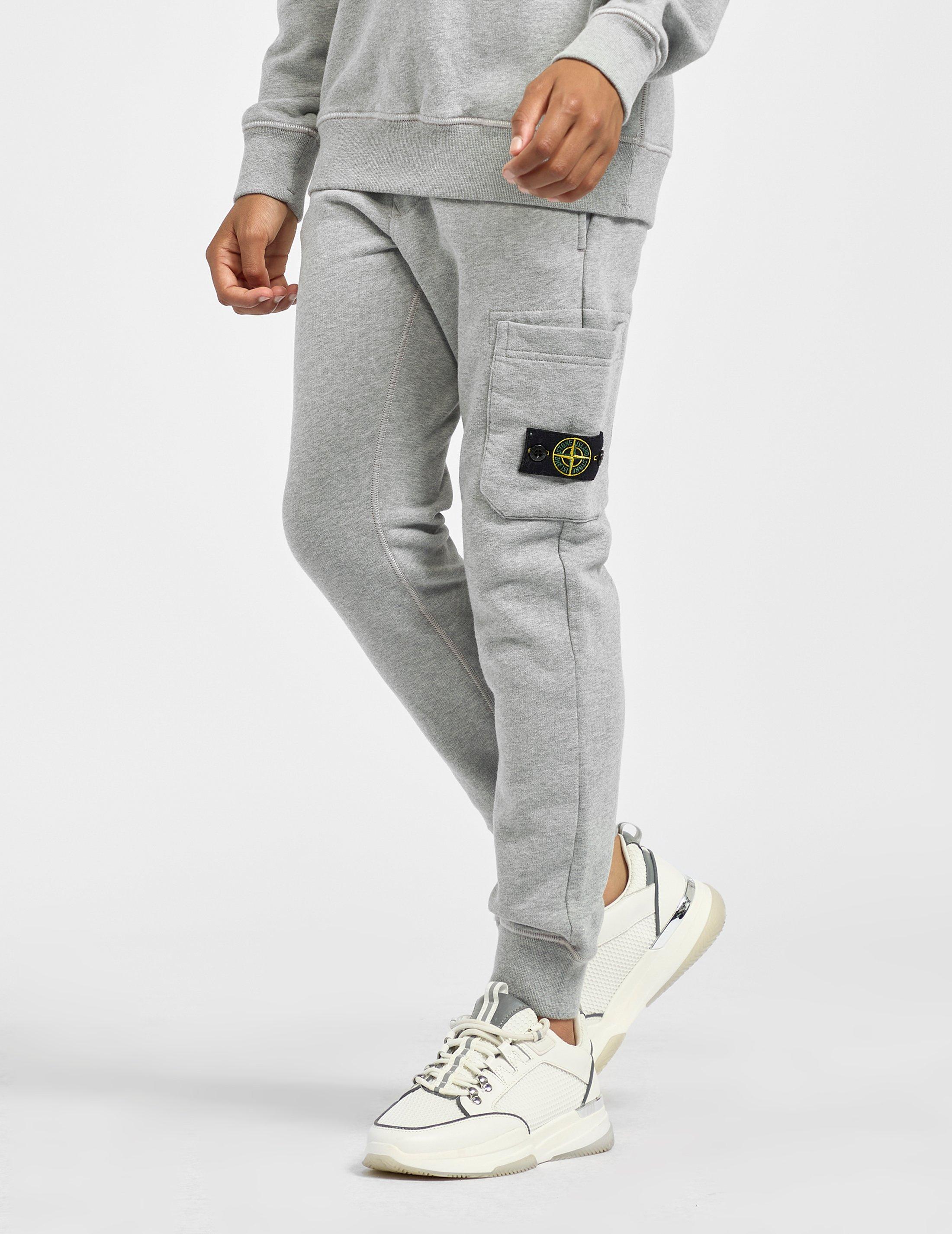 mens grey stone island joggers