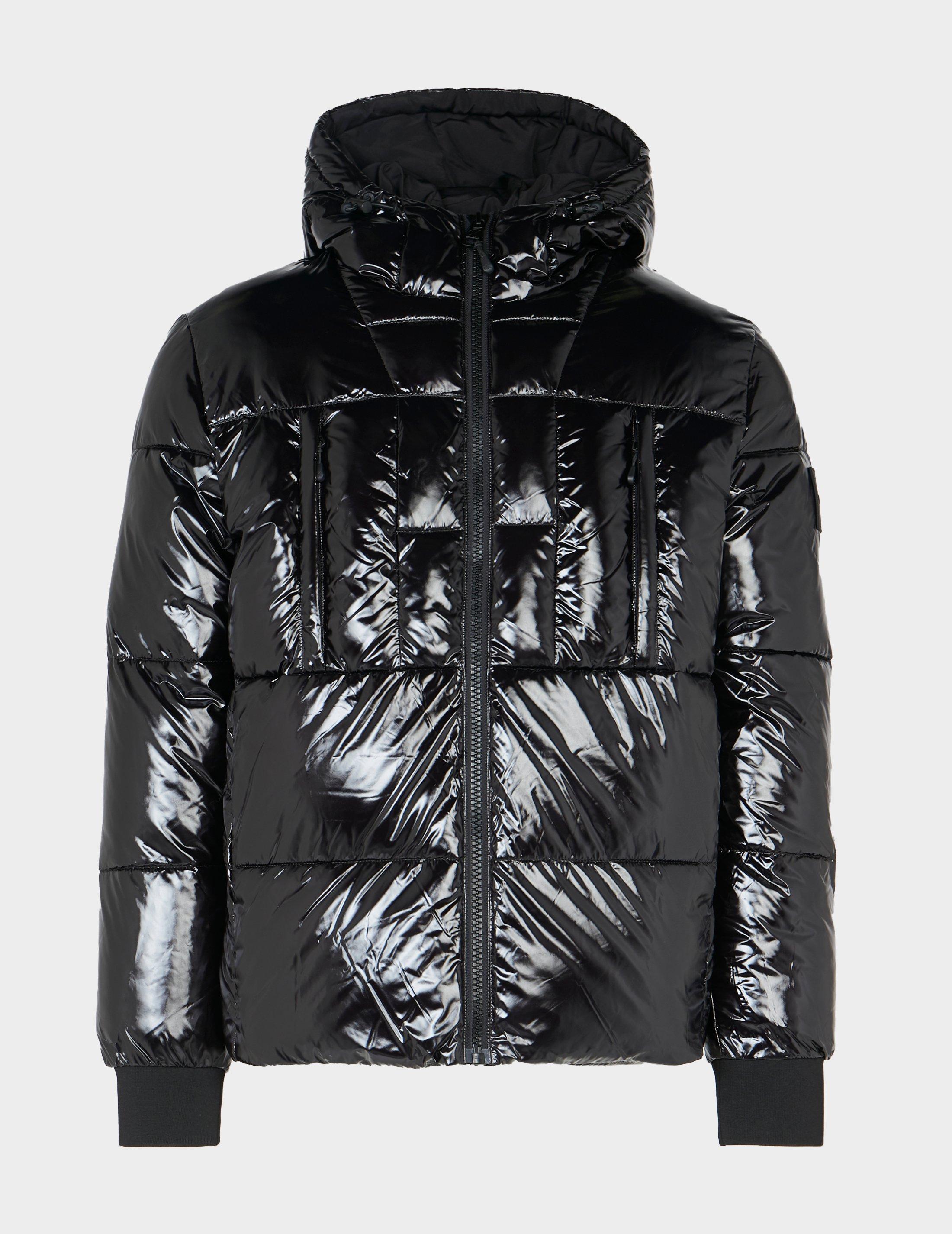 high shine puffer jacket calvin klein