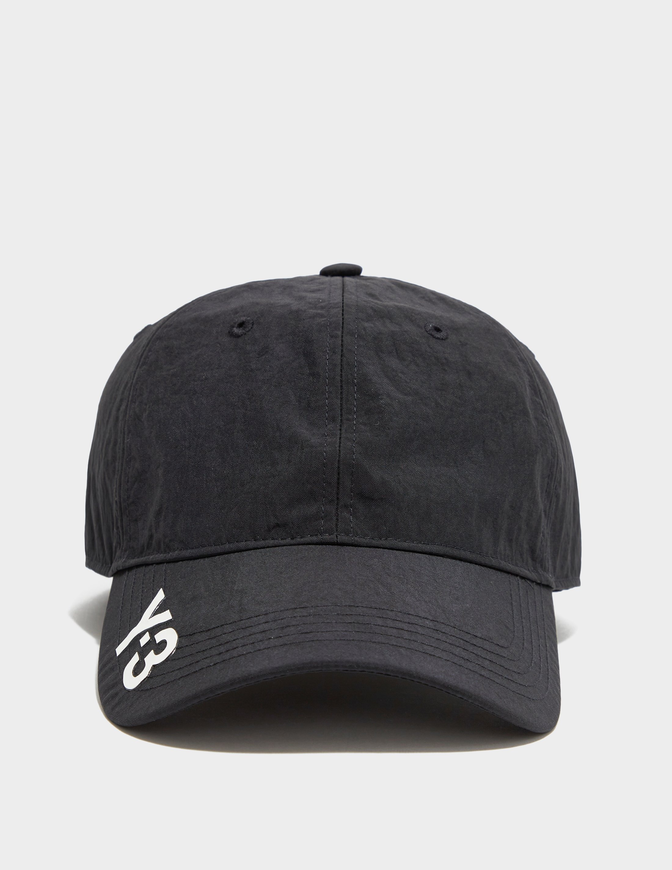 Black Y3 Cordura Logo Cap Tessuti