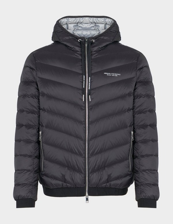 Armani Exchange Quilted Hooded Jacket