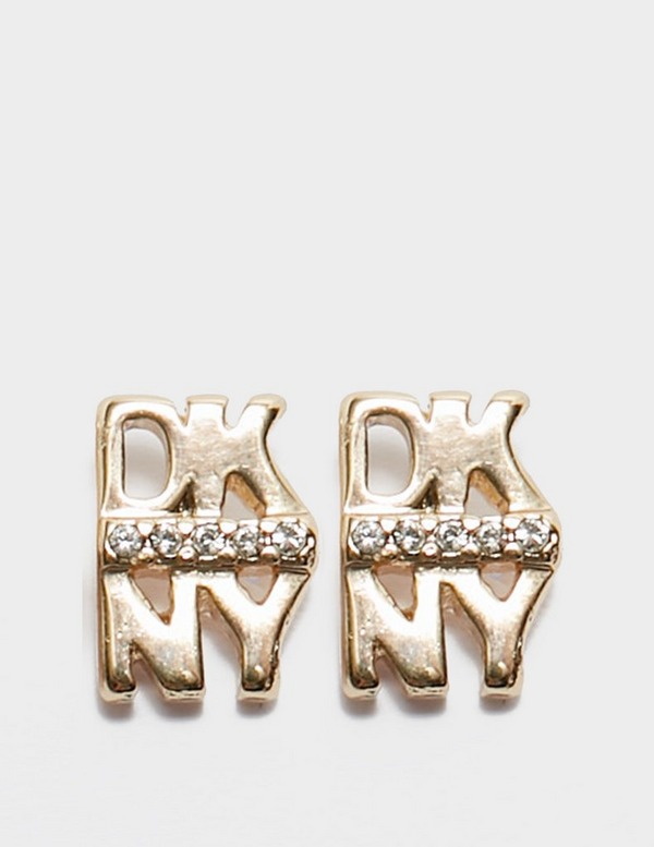 DKNY Jewellery Pave Logo Stud Earrings