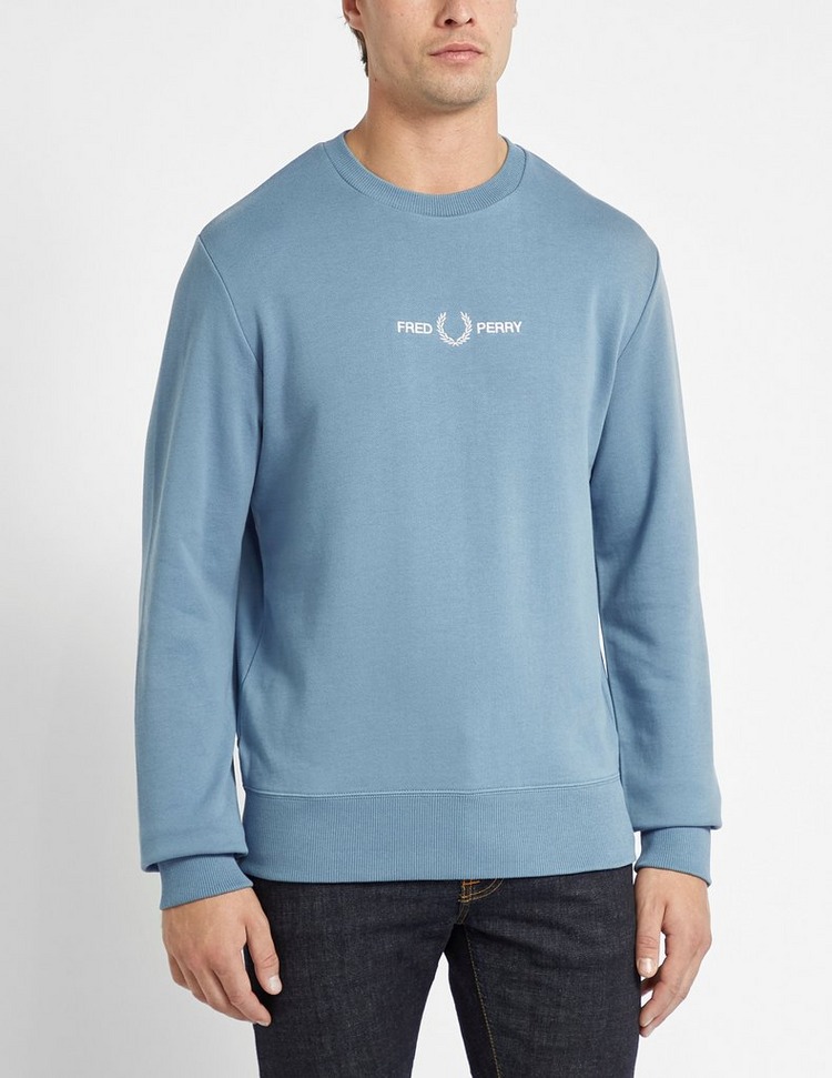 Fred Perry Central Embroidered Logo Crew Sweatshirt