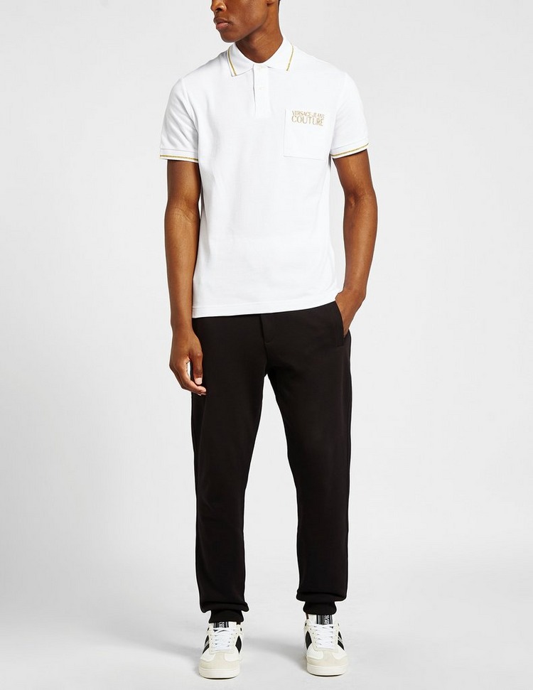 Versace Jeans Couture Classic Gold Text Polo Shirt