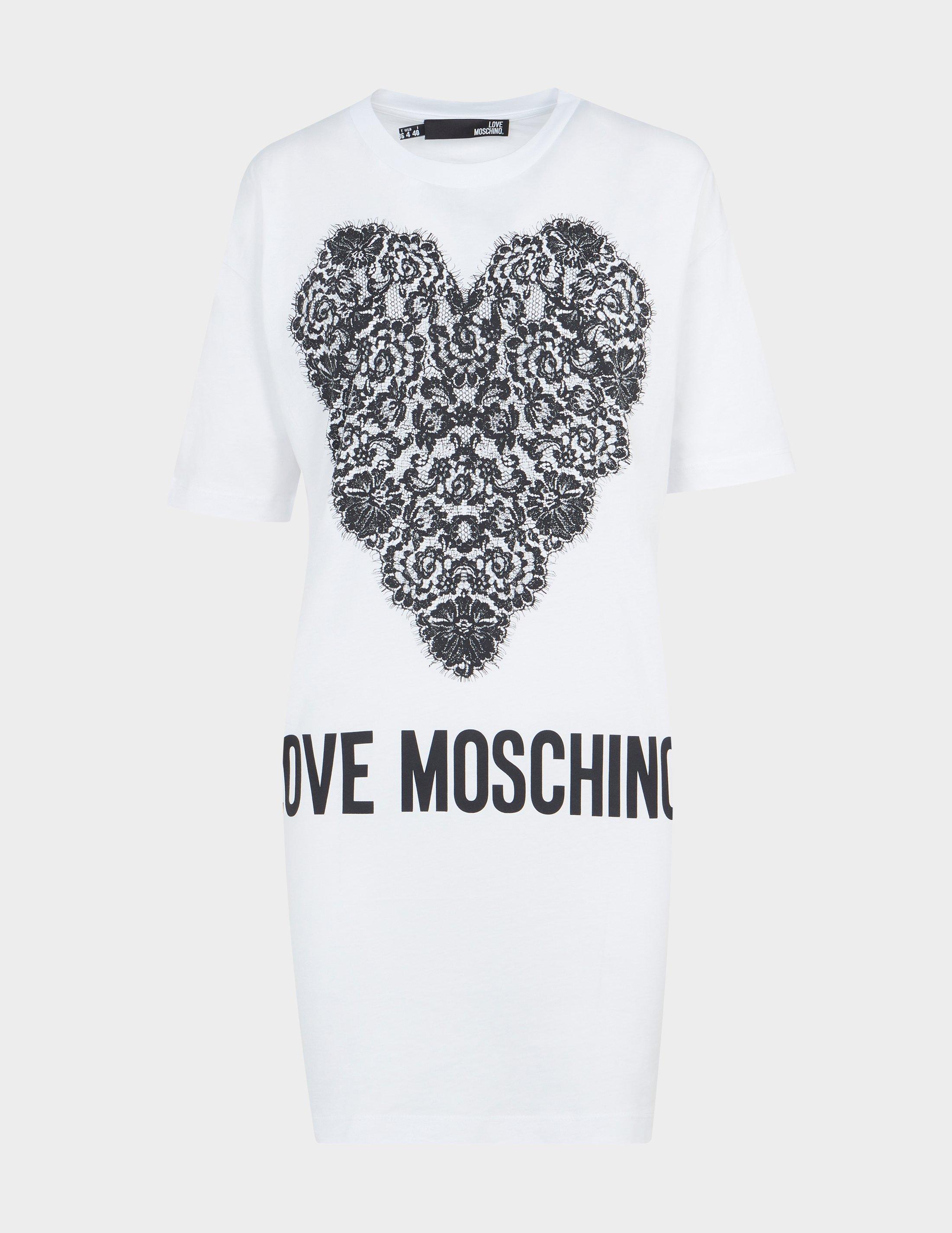 moschino white t shirt dress