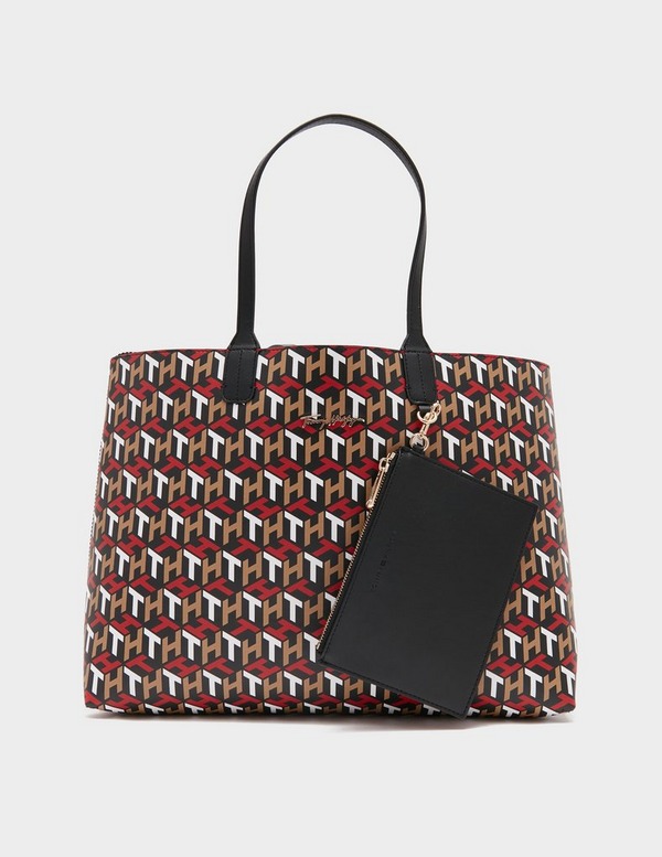 Tommy Hilfiger Icon All Over Print Monogram Tote Bag