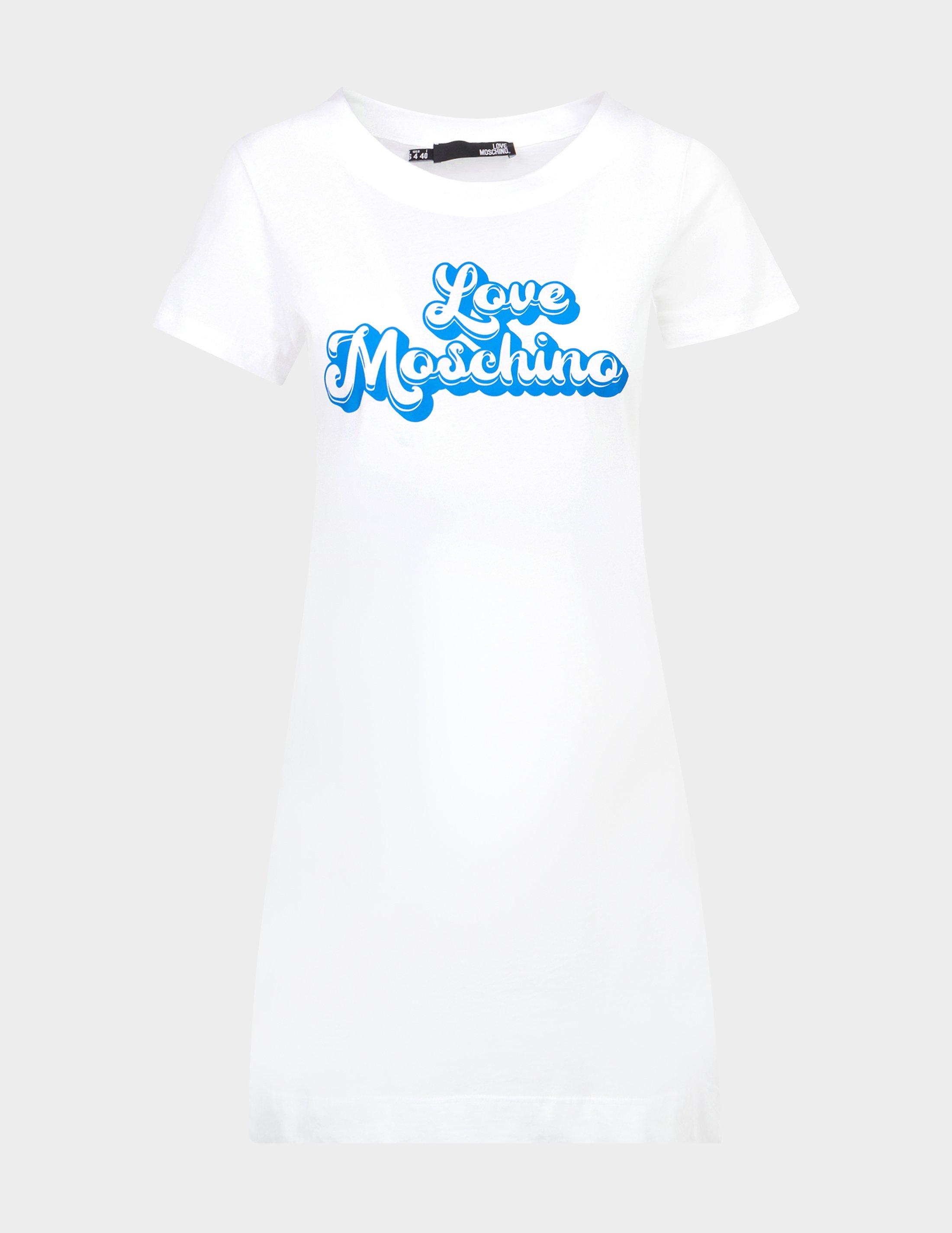 moschino white t shirt dress