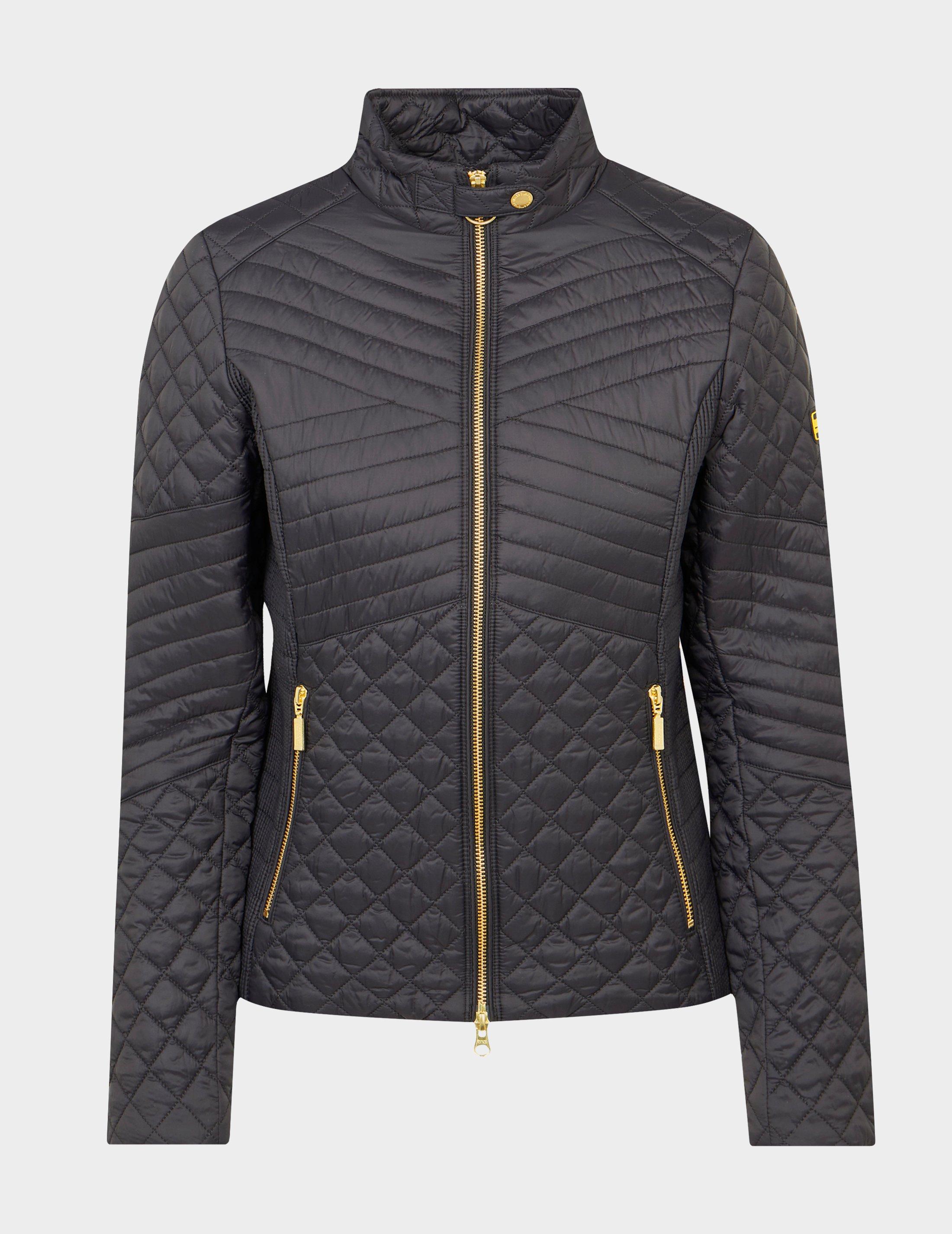 barbour international formation quilted jacket black