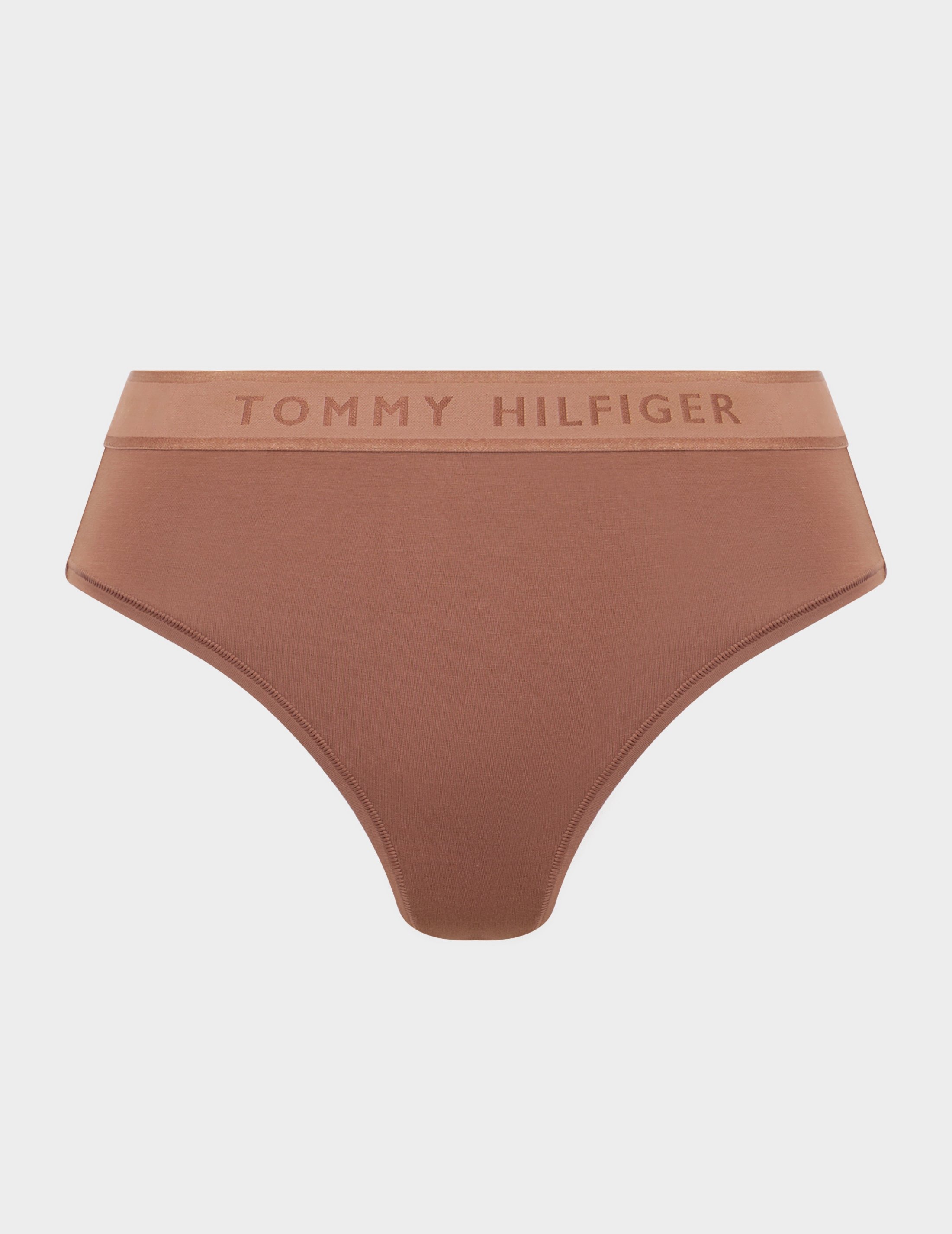 Brown Tommy Hilfiger Underwear Tape High Waist Briefs | Tessuti