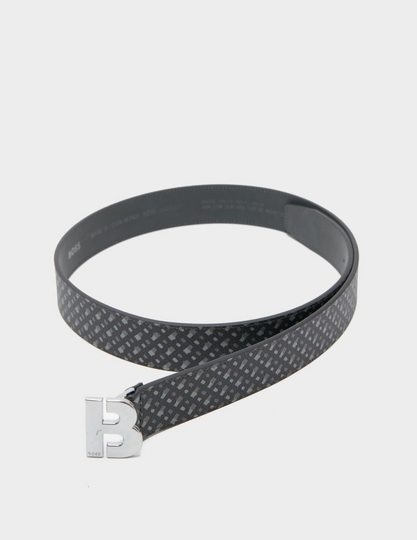 BOSS Byron Print Leather Belt