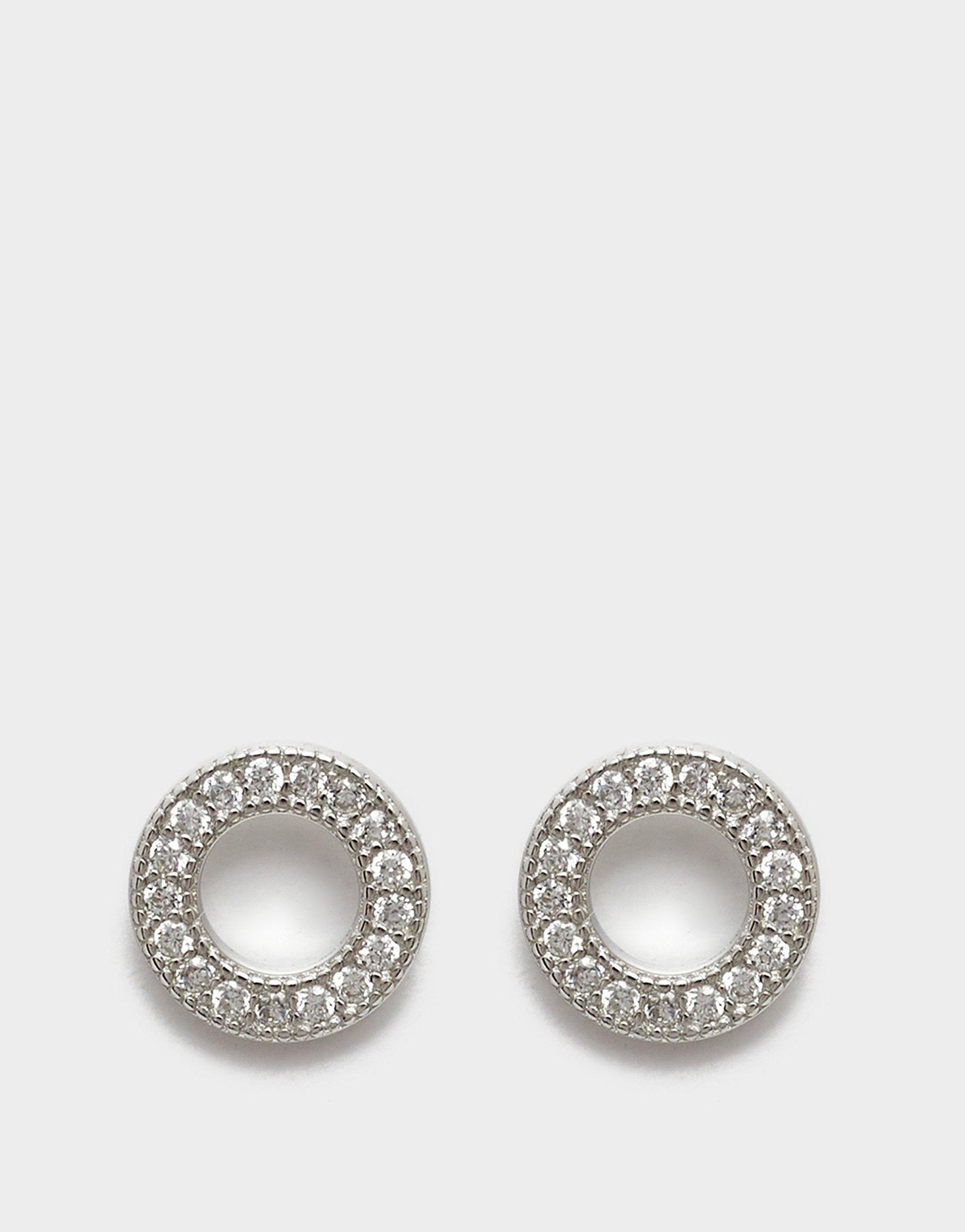 Grey Say it with Diamonds Halo Stud Earrings | Tessuti