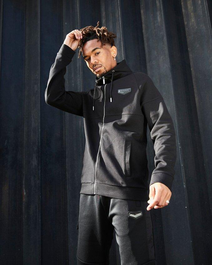 Chaqueta chándal negra de hombre