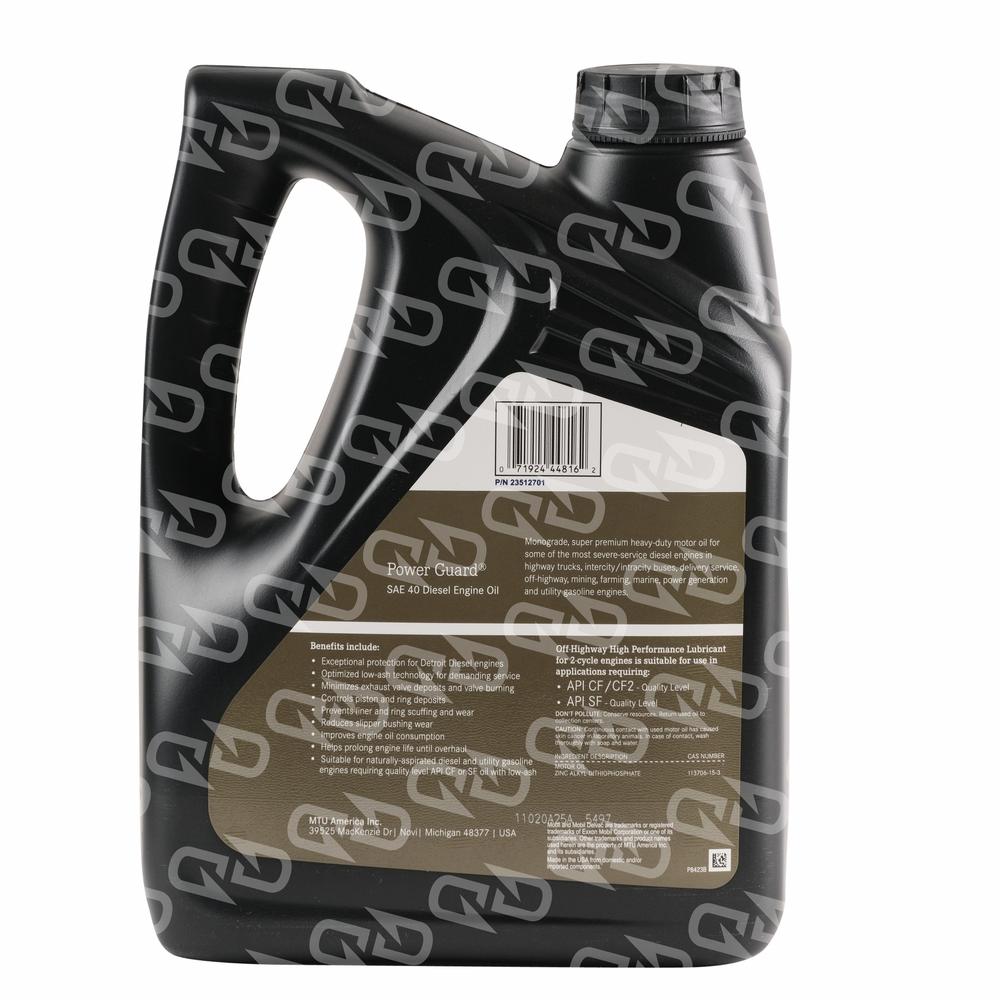 MTU Power Guard TwoCycle Engine Oil, 1Gallon Jug, SAE 40 23512701
