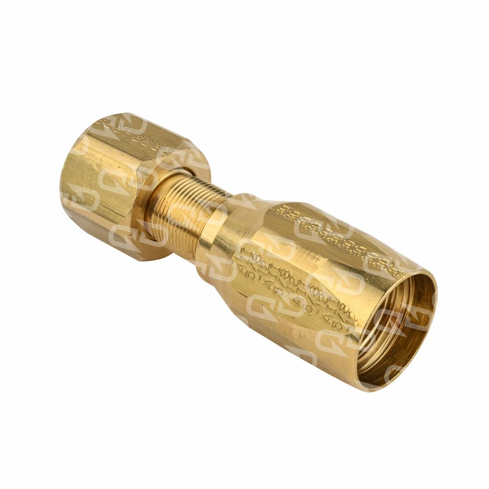 Aeroquip Reusable Female Swivel Hose Brass Fitting, 37 DEG JIC, Size 12