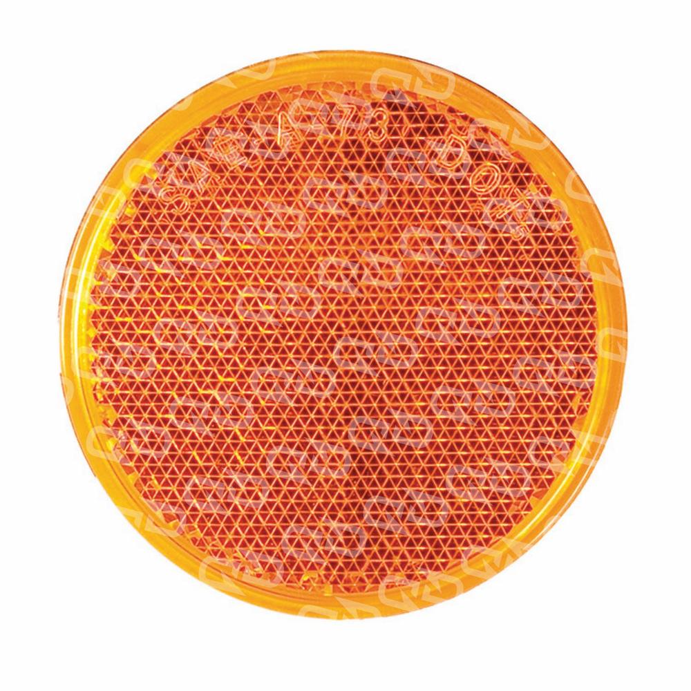 Optronics Amber Reflector, 2-inch Round, Adhesive Mount OPT RE37AB ...