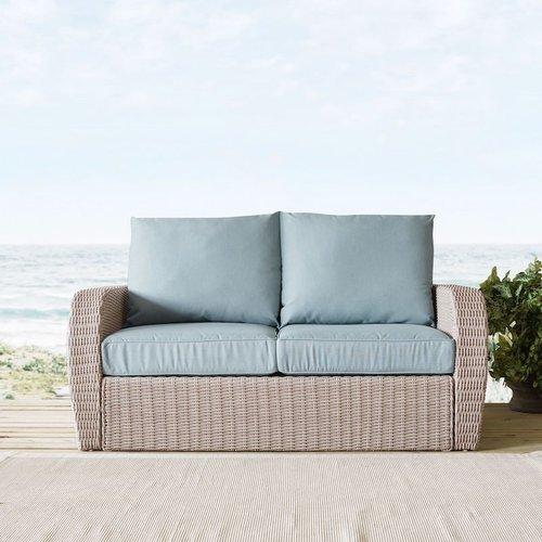 Crosley St. Augustine Wicker Loveseat with Cushions Leslie's Pool Supplies