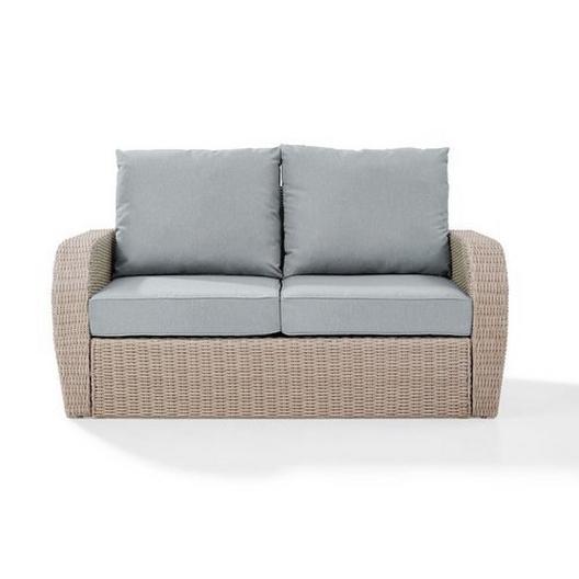 Crosley  St Augustine Wicker Loveseat with Cushions