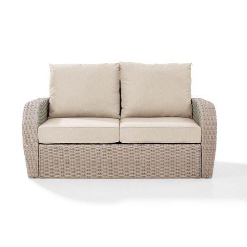Crosley St. Augustine Wicker Loveseat with Cushions Leslie's Pool Supplies