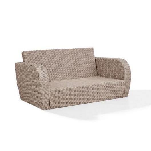 Crosley  St Augustine Wicker Loveseat with Cushions