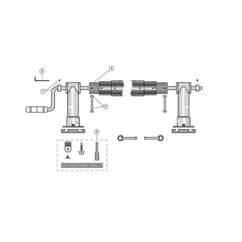 GLI Whirlwind Series Pool Solar Cover Reel Parts