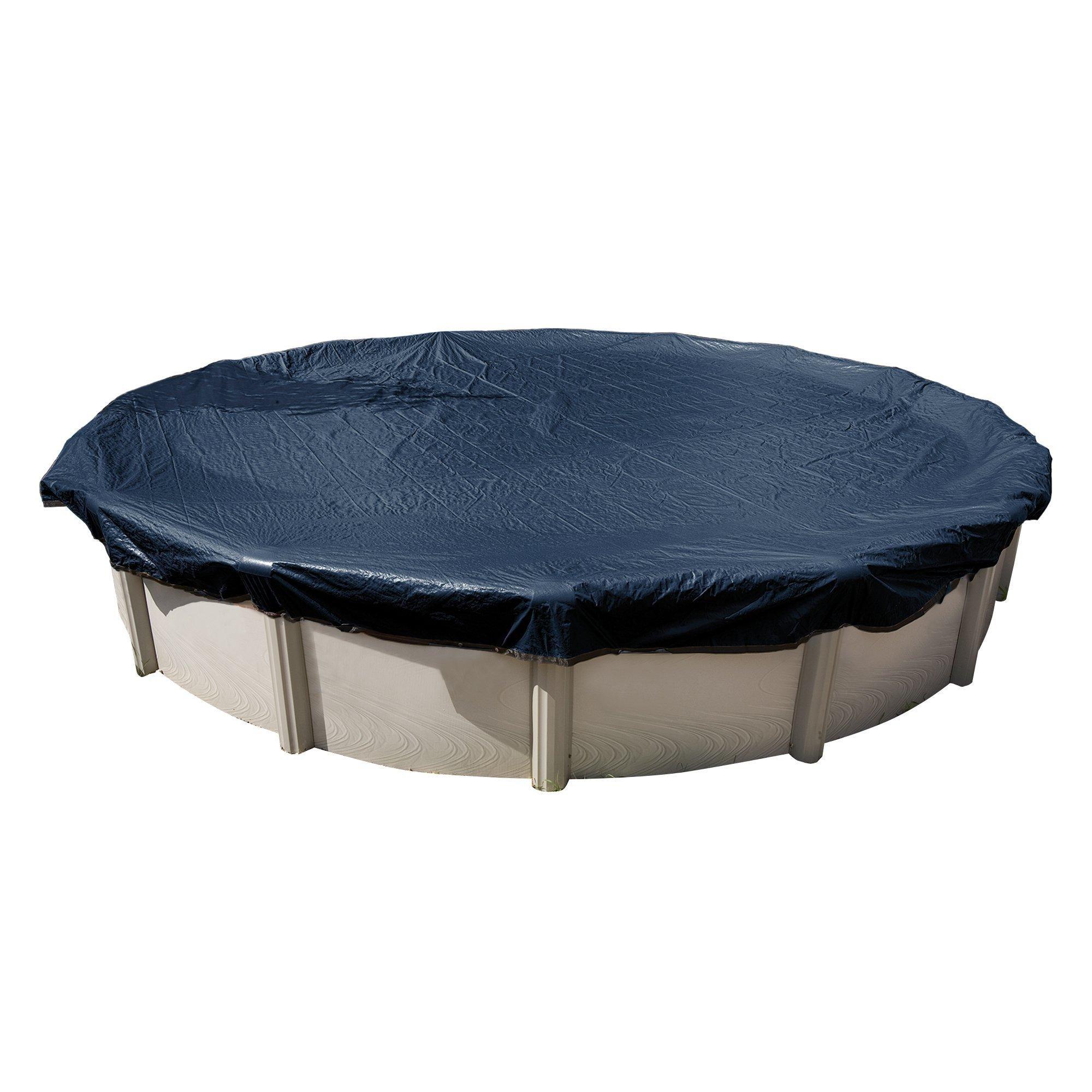 Round Polar Above Ground Winter Pool Cover, 10 Year Warranty, Blue