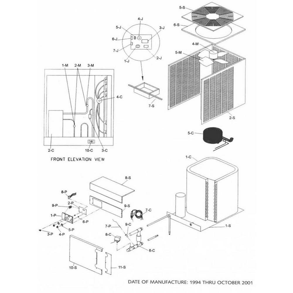 Raypak RHP 072 & 104 Pool Heat Pump Parts