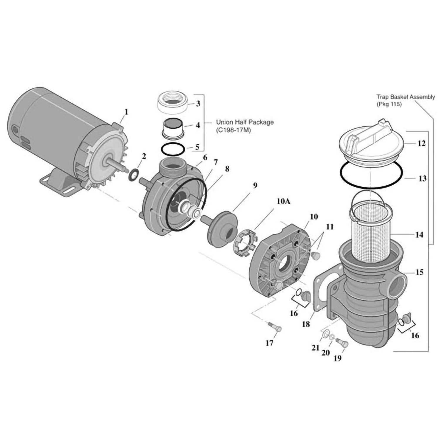 Sta-Rite JWPA Above Ground Pool Pump Parts