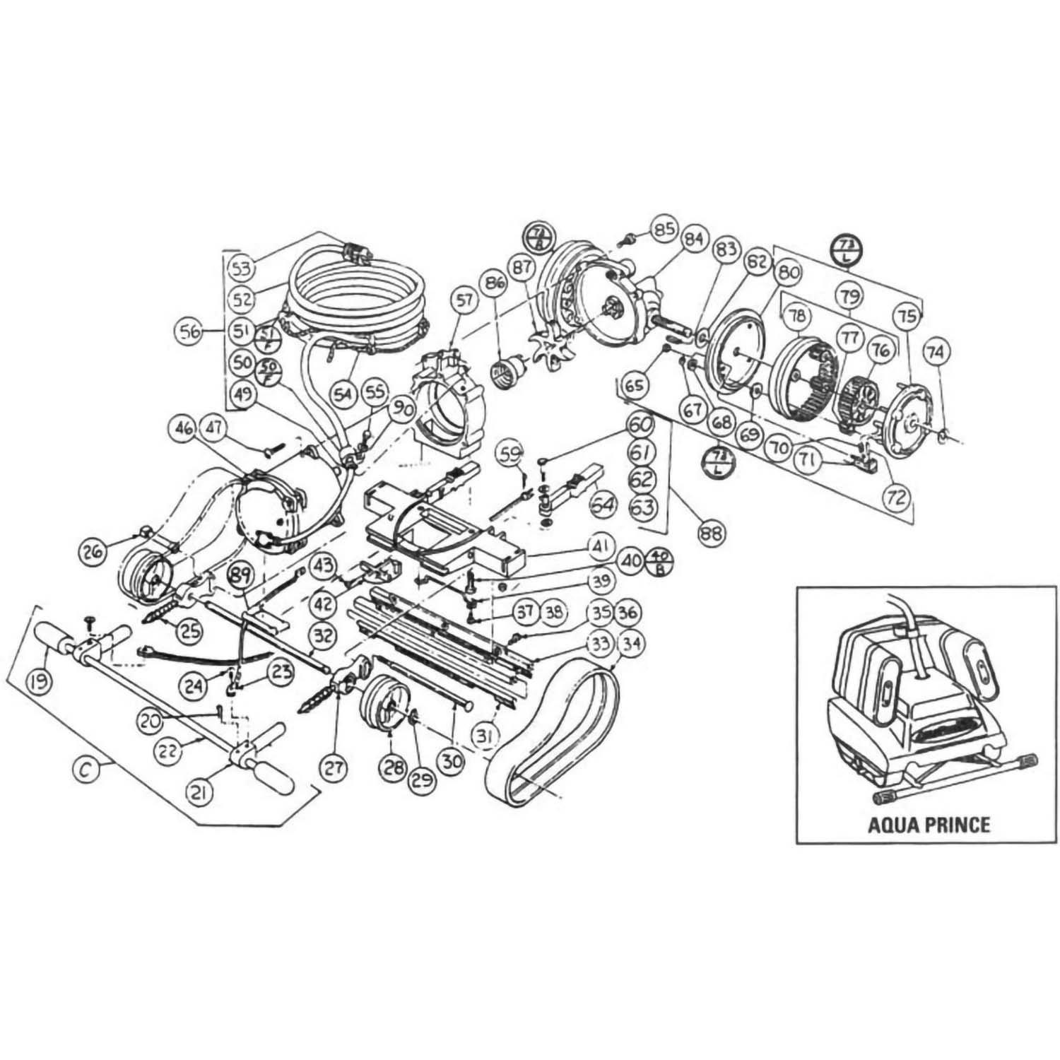 Aqua Vac Aqua Prince Pool Cleaner Parts