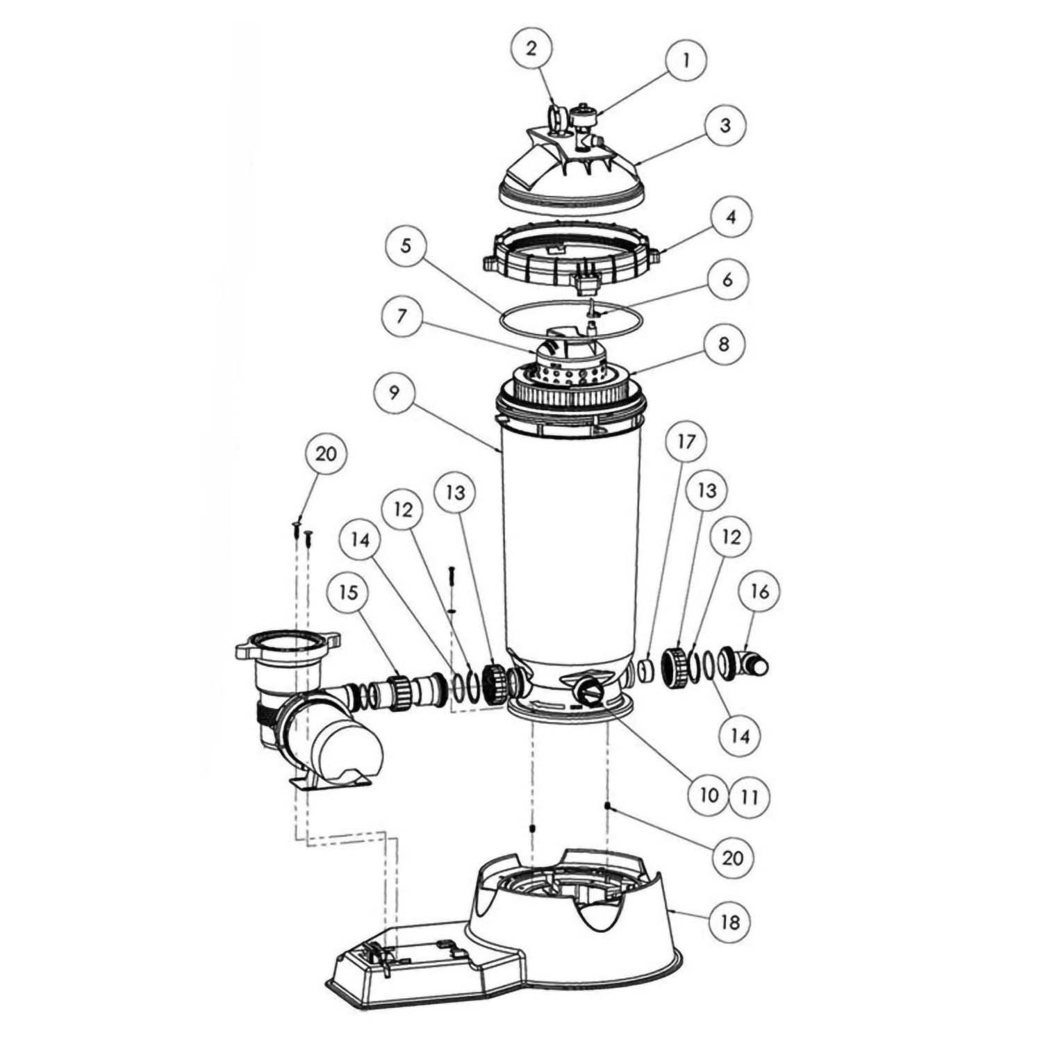 Pentair Clean  Clear Filter System After 2009 Pool Cartridge Filter Parts