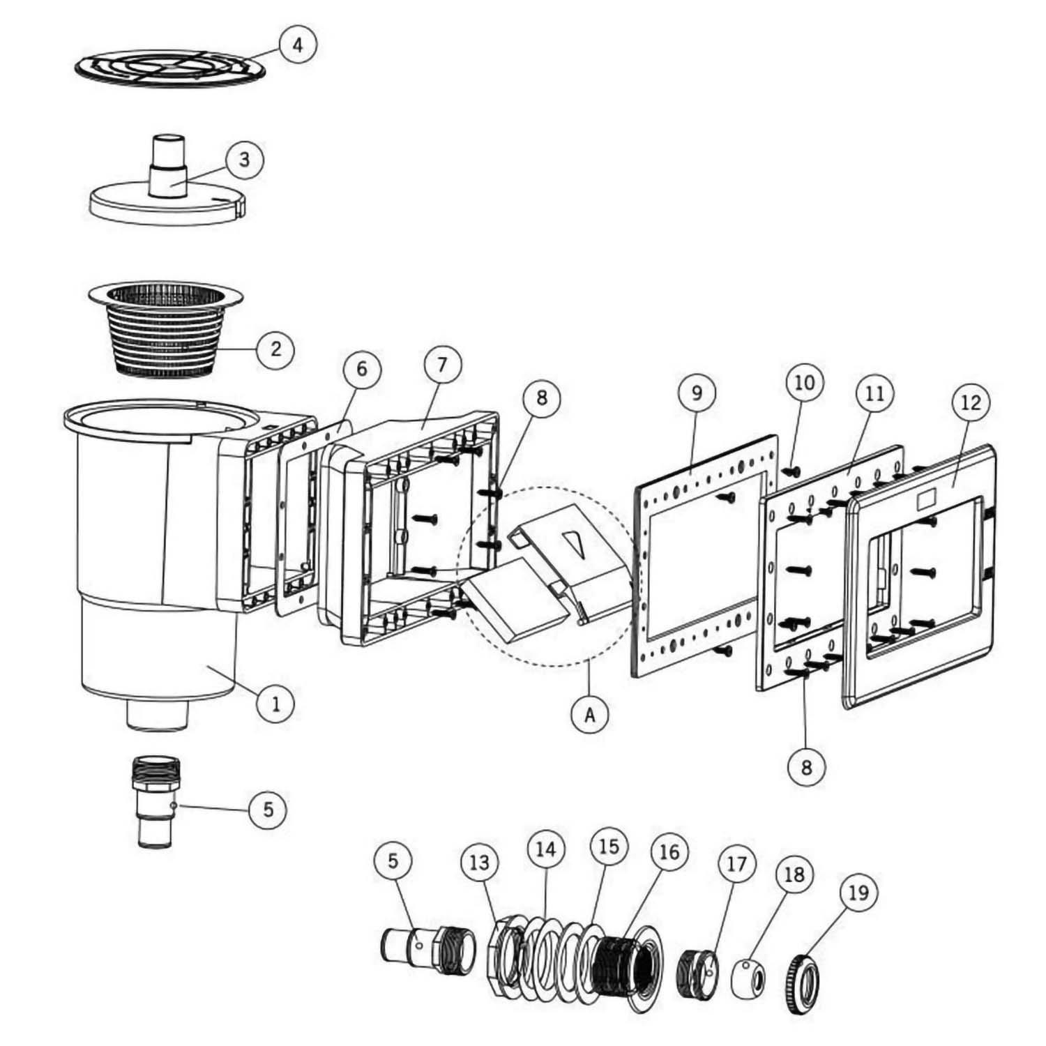 Astral Wide Mouth Skimmer: 20891 Skimmer Parts