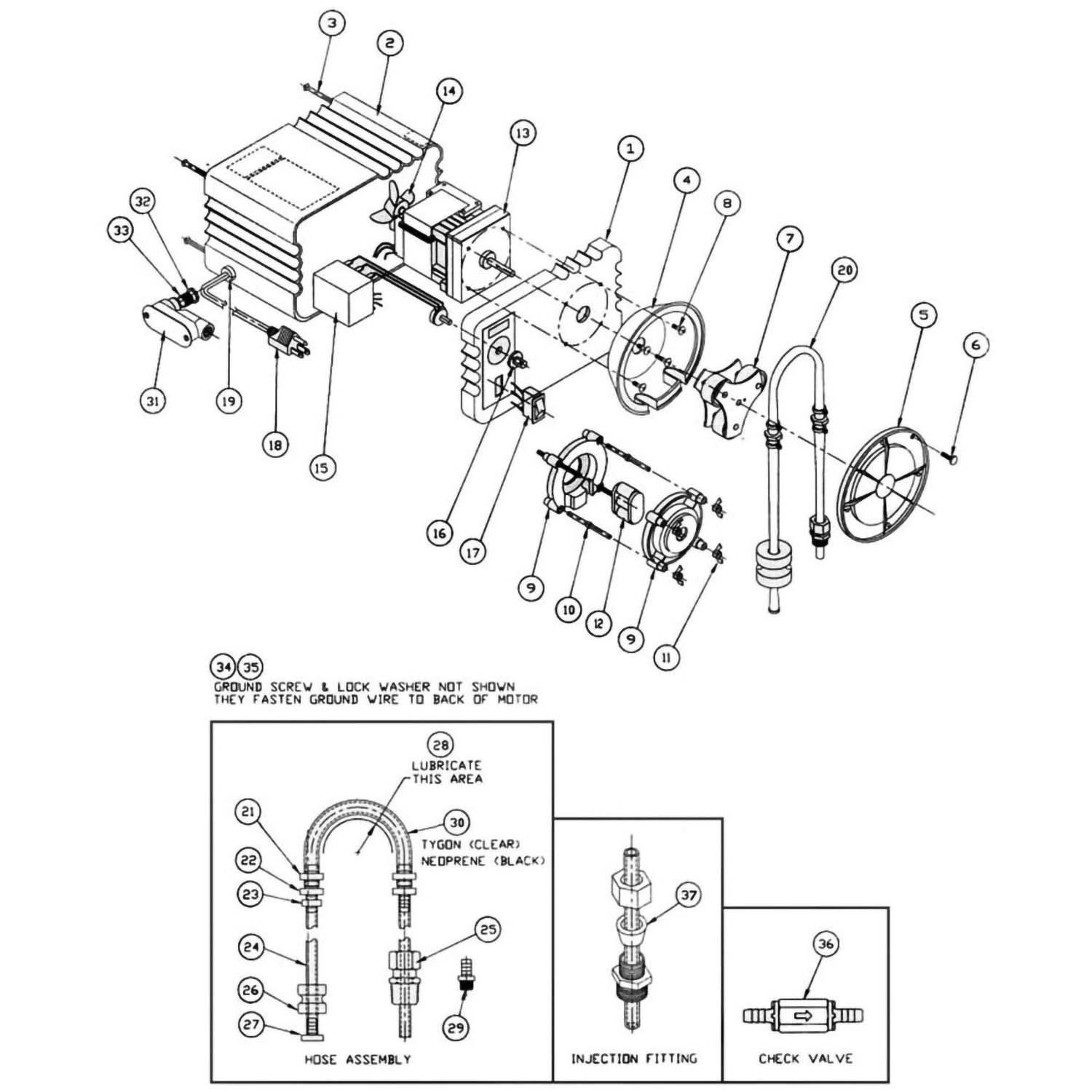 Rolachem Pro Series Chemical Feeder Parts