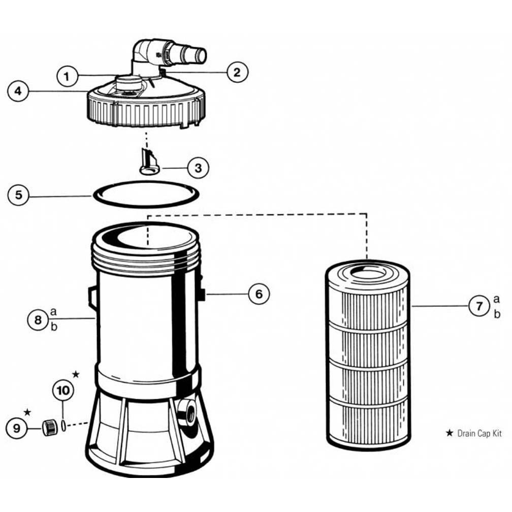 Hayward Easy-Clear C400 C550 Pool Cartridge Filter Parts