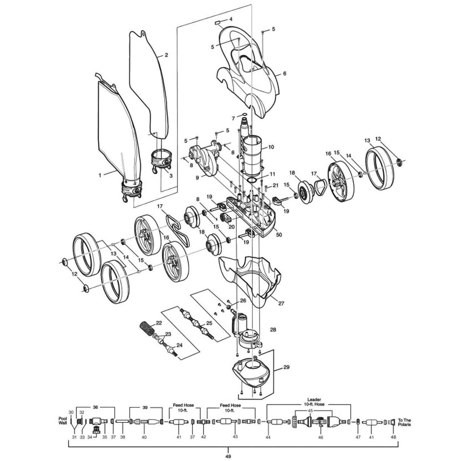 Polaris 480 Pro Pool Cleaner Parts